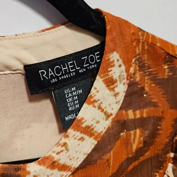 Rachel Zoe Multicolor Western Abstract Print Long Sleeve Blouse Women's Medium - Picture 4 of 6